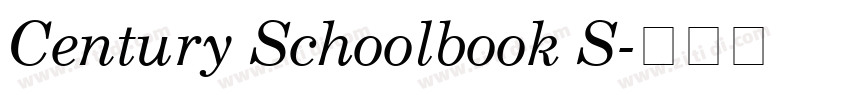 Century Schoolbook S字体转换